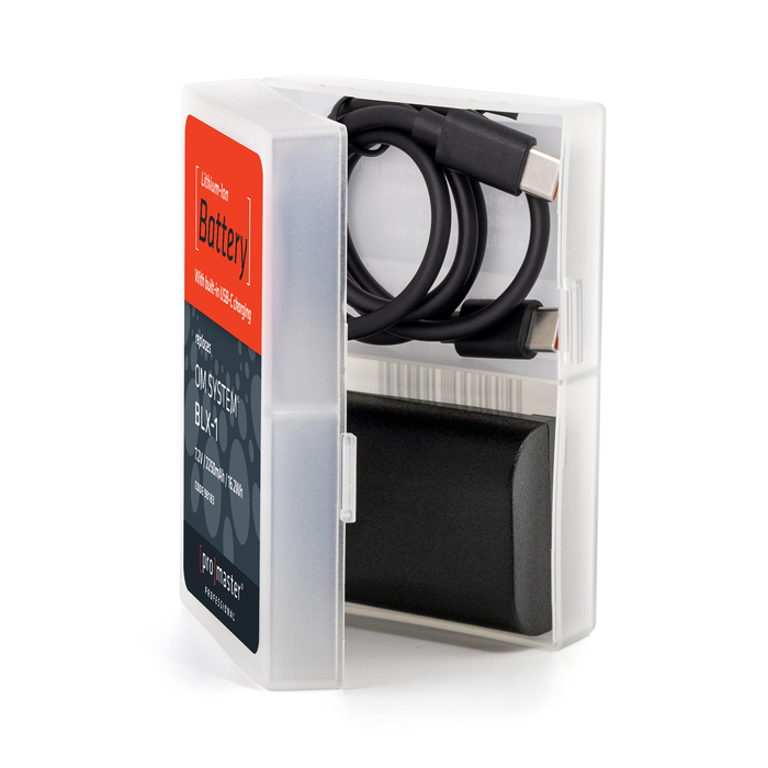 ProMaster Li-ion Battery for OM System BLX-1 with USB-C Charging