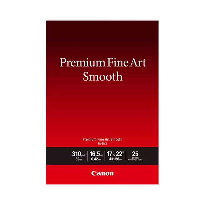 Canon Premium Fine Art Smooth Matte Inkjet Paper, 310 gsm, 17 x 22" - 25 Sheets