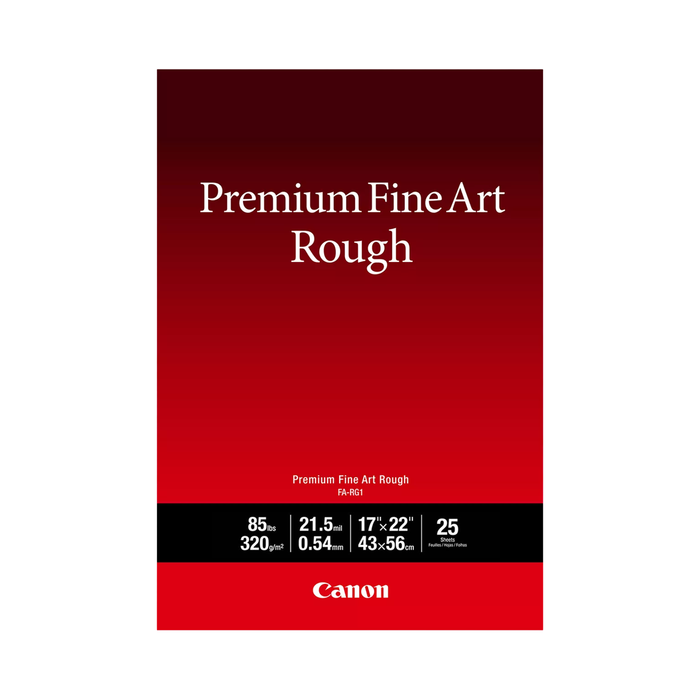 Canon Premium Fine Art Rough Matte Inkjet Paper, 320 gsm, 17 x 22" - 25 Sheets