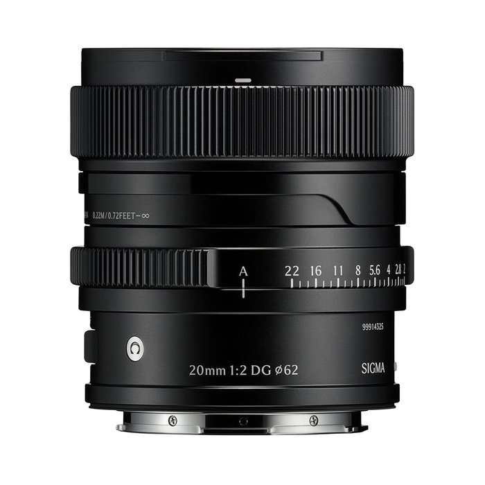 Sigma 20mm f/2.0 DG II Contemporary I Series Lens - Sony E Mount (Black)