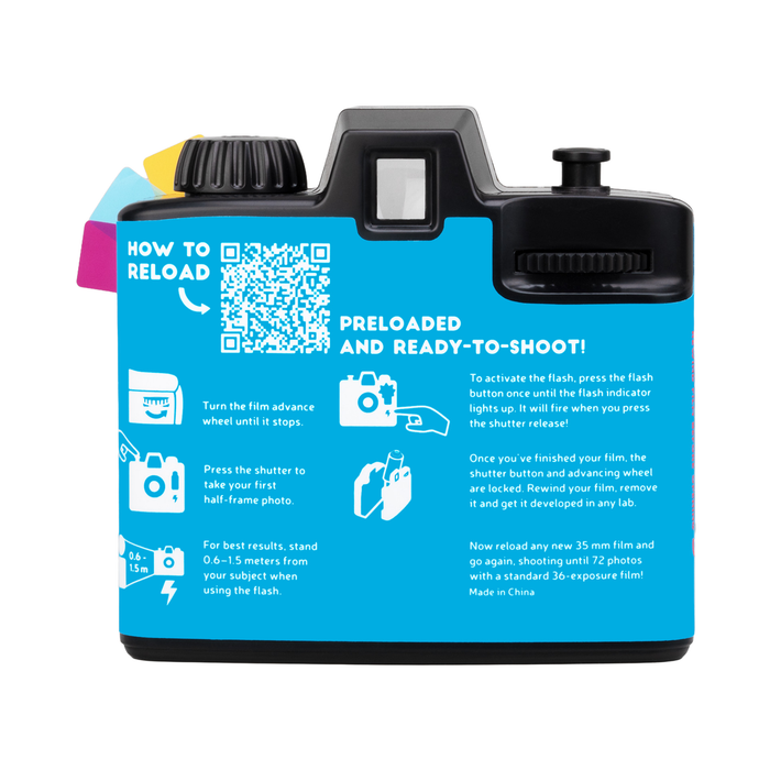 Lomography Half-Frame Simple Use Reloadable Film Camera LomoChrome Classicolor