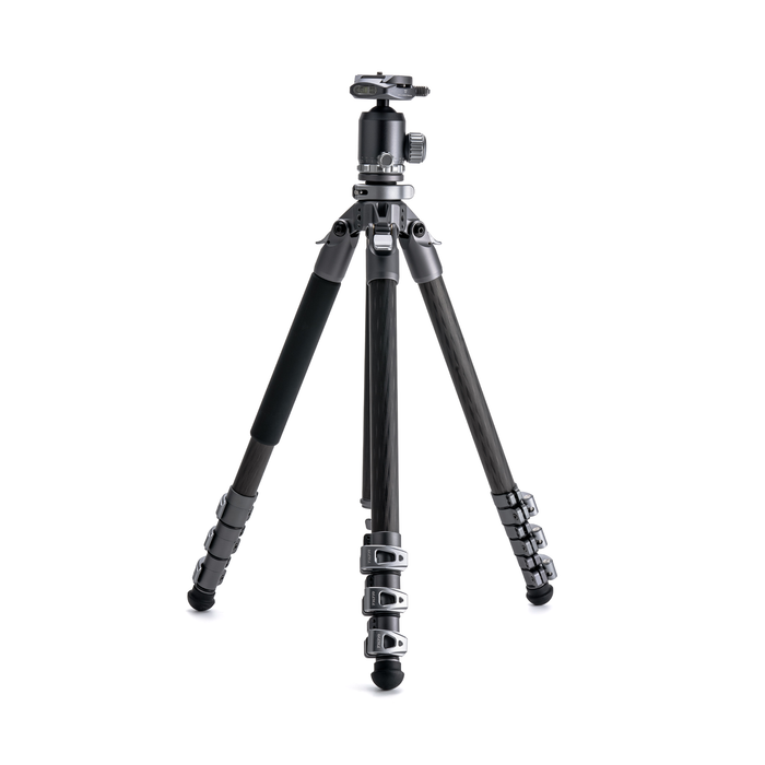 Tilta 3-Stage Carbon Fiber Tripod with BT05 Travel Ball Head (11lbs) - Space Gray