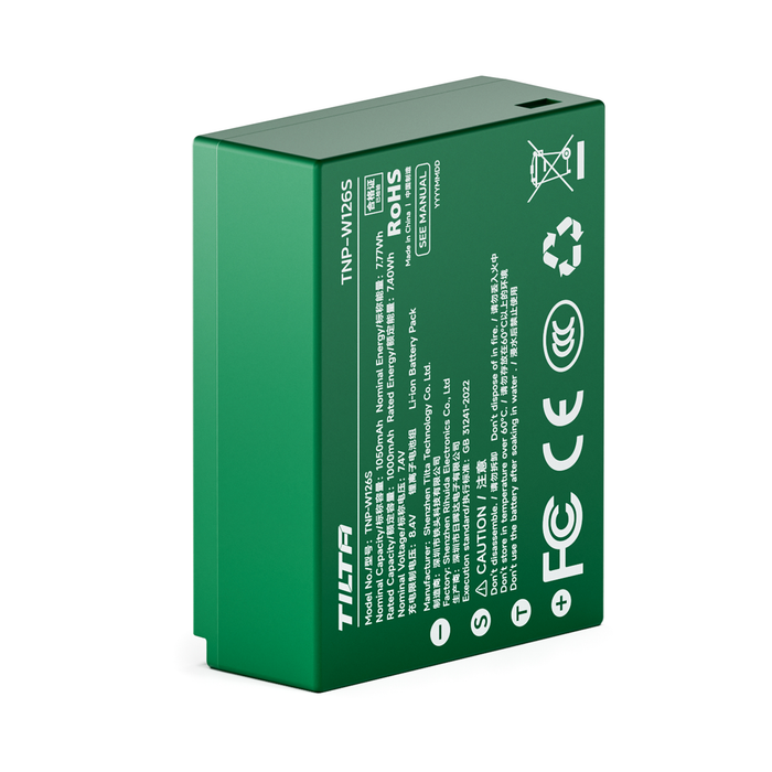 Tilta NP-W126S Battery with USB-C Input (1050mAh) - Forest Green