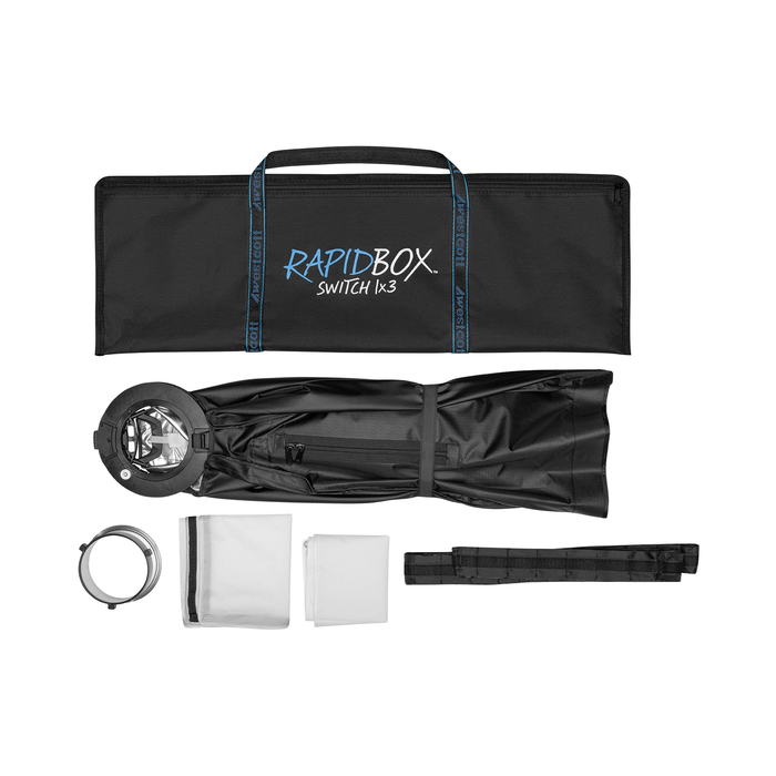 Westcott Rapid Box Switch 1x3 Fold-Flat Softbox & Grid
