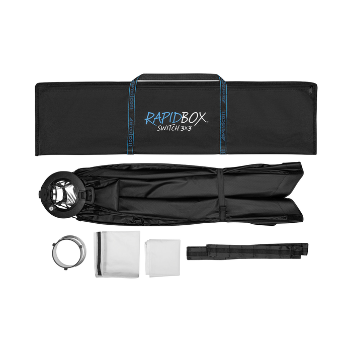 Westcott Rapid Box Switch 3x3 Fold-Flat Softbox & Grid