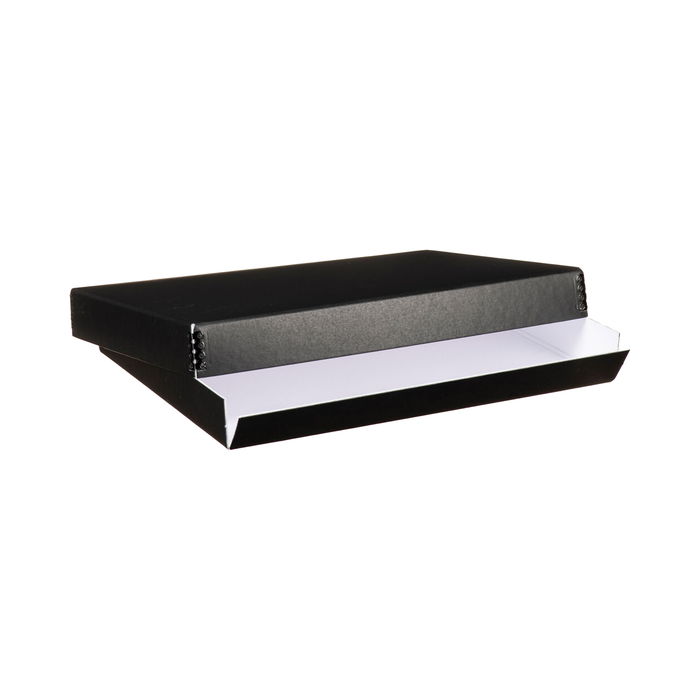Lineco Drop-Front Archival Box, Black - 9.5 x 12.5 x 1.5"