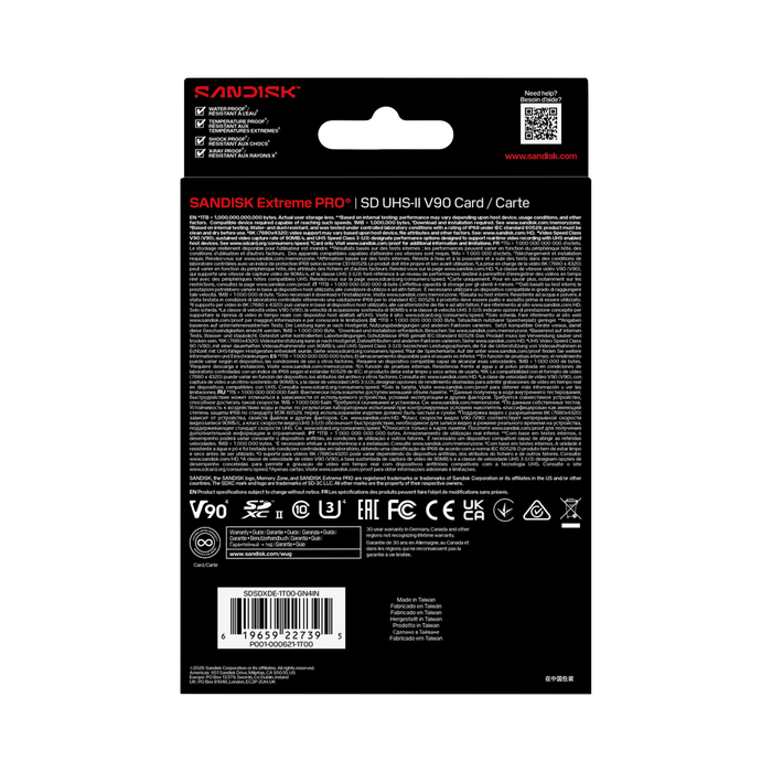 SanDisk 1TB Extreme PRO UHS-II SDXC V90 310R Memory Card
