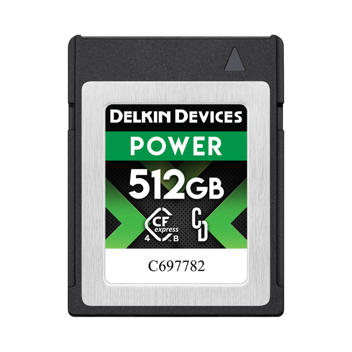 Delkin Devices 512GB POWER CFexpress 4.0 Type B Memory Card & USB 3.2 Memory Card Reader Bundle