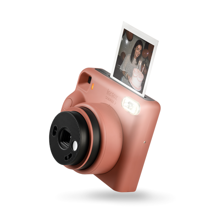 Fujifilm Instax SQUARE 2 Instant Film Camera - Brick Red