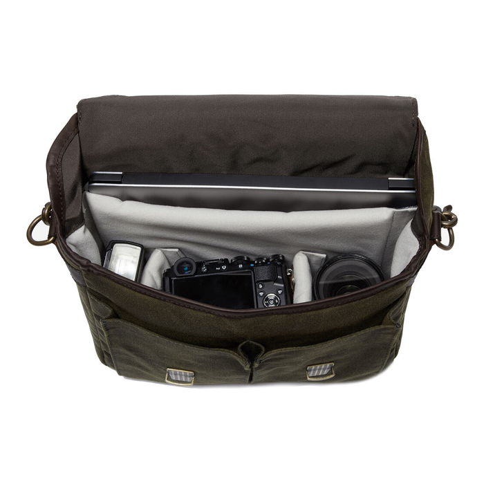 ONA Prince Street Messenger Bag, Waxed Canvas - Olive