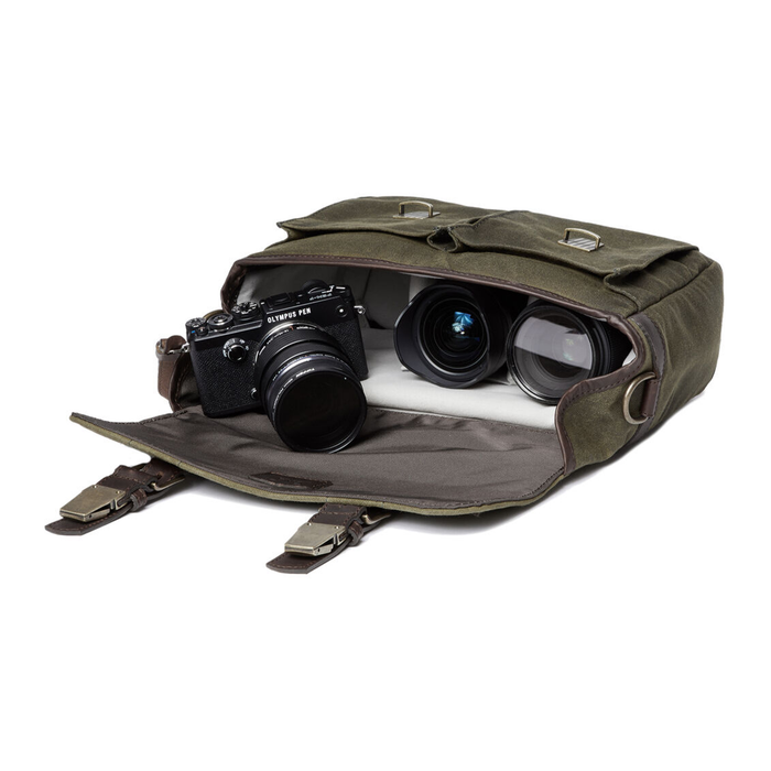 ONA Prince Street Messenger Bag, Waxed Canvas - Olive