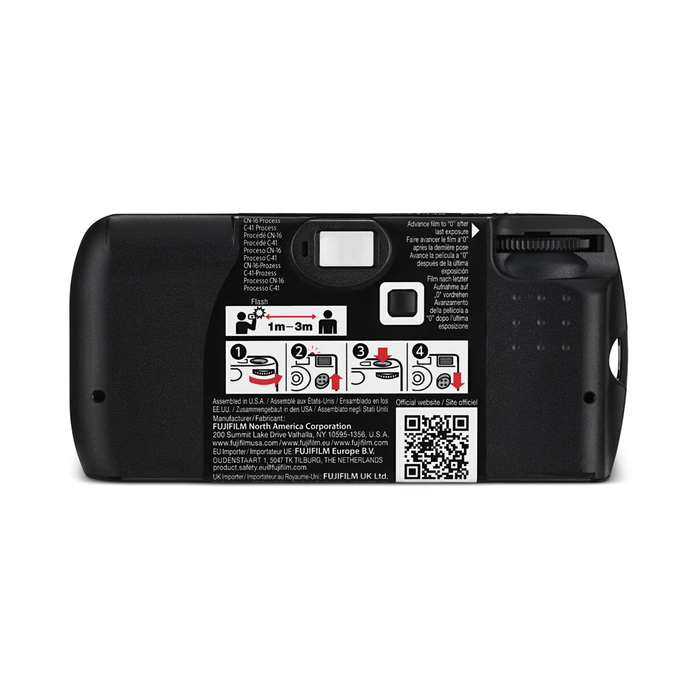 Fujifilm QuickSnap Black & White Single-Use Camera with Flash, ISO 400, 27 Exposures