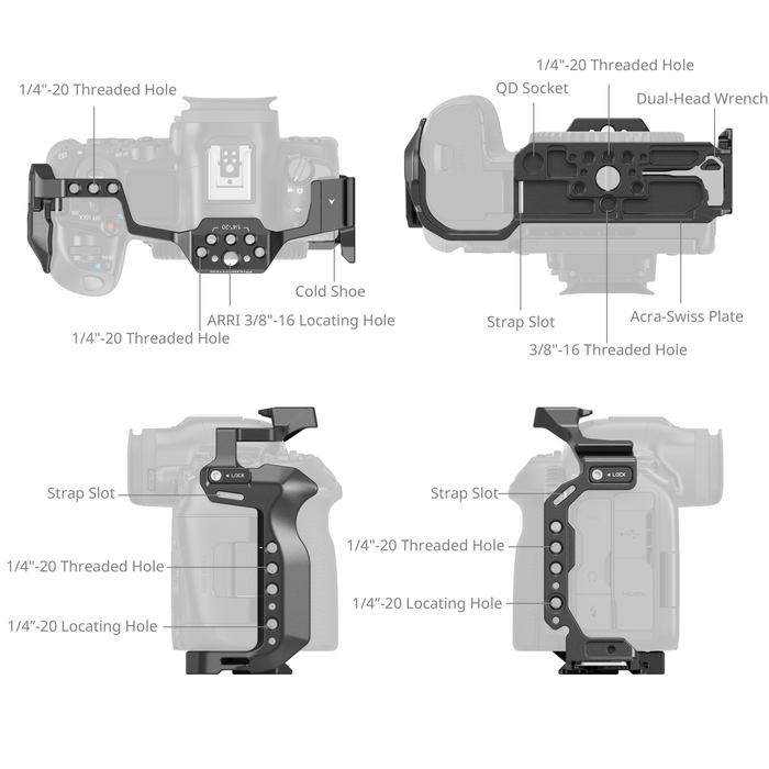 SmallRig Camera Cage for Canon EOS R5 Mark II 4978B