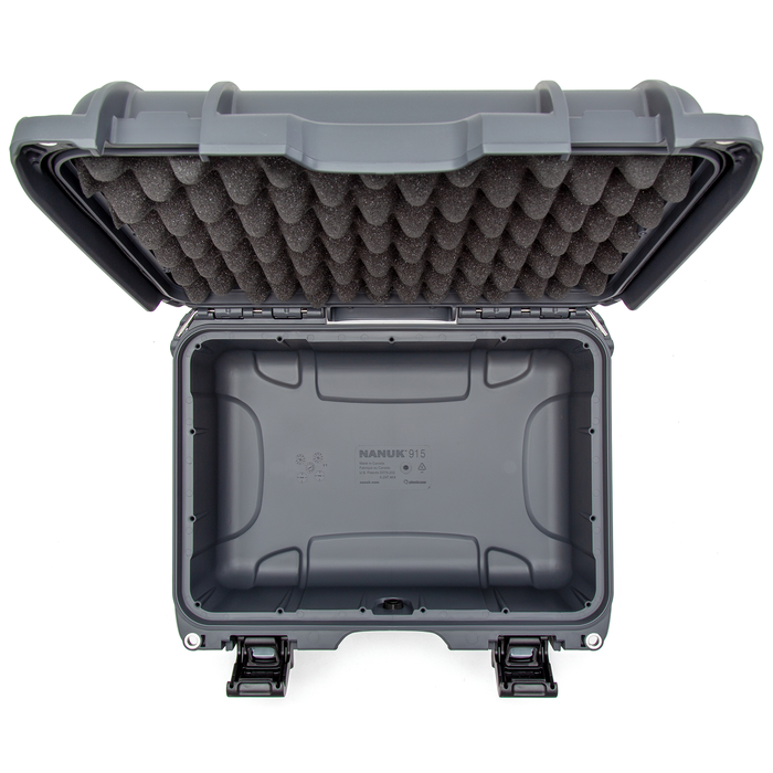 Nanuk 915 Medium-Series Protective Case with Cubed Foam & Lid Foam - Graphite