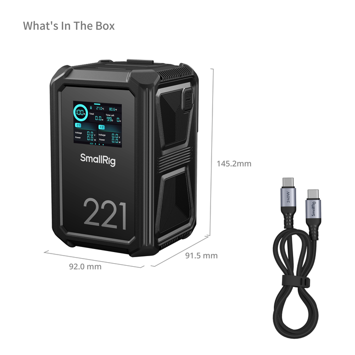 SmallRig X-Touch Smart Triple-Proof V-Mount X221 Battery