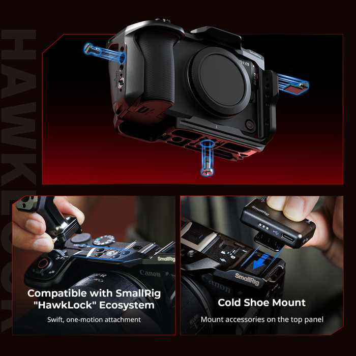SmallRig HawkLock Quick Release Full Camera Cage Kit for Canon EOS R6 V 6372