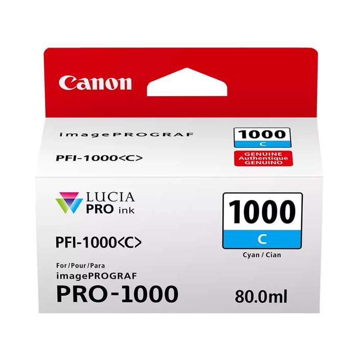 Canon PFI-1000 Cyan Ink Cartridge - 80mL