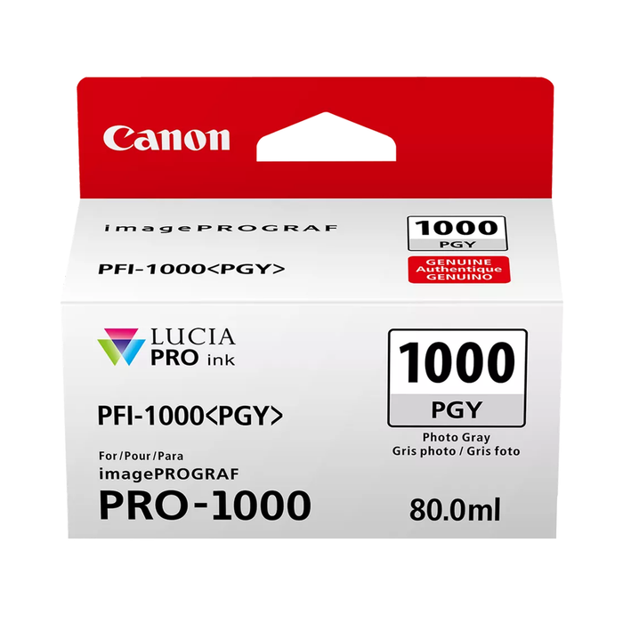 Canon PFI-1000 Photo Gray Ink Cartridge - 80mL