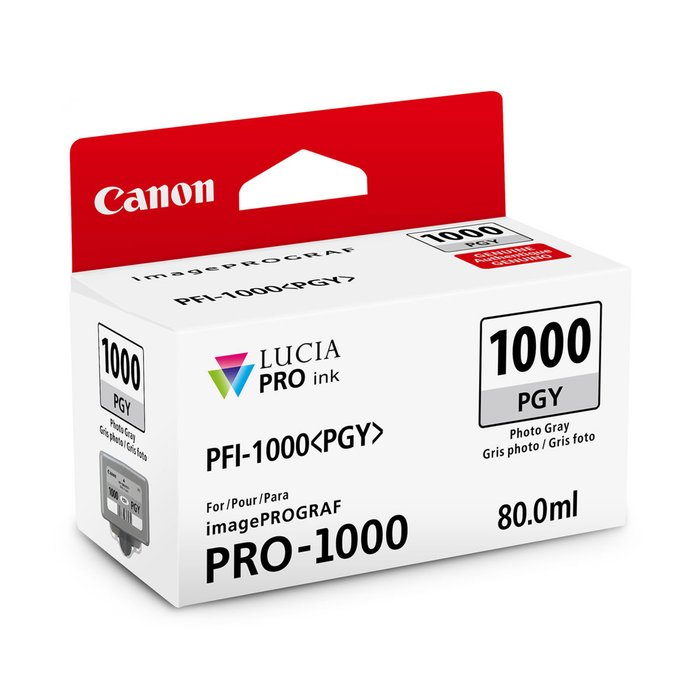 Canon PFI-1000 Photo Gray Ink Cartridge - 80mL