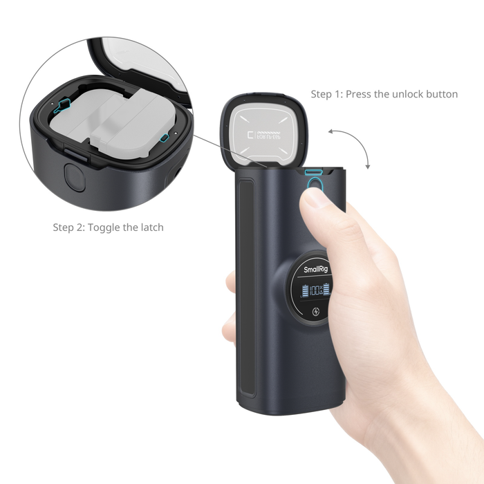SmallRig Power Bank Charger Case Kit for 2 Canon LP-E6P / LP-E6NH Batteries 5108