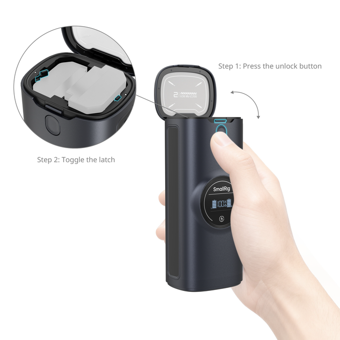 SmallRig Power Bank Charger Case Kit for 2 Sony NP-FZ100 Batteries 5109