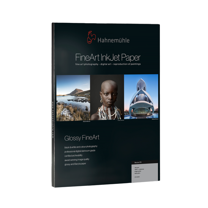 Hahnemühle Baryta FB Glossy FineArt Inkjet Paper 350, 8.5" x 11" - 25 Sheets