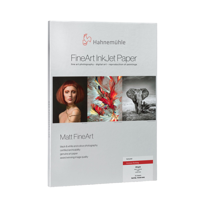Hahnemühle German Etching FineArt Textured Matte Inkjet Paper 310gsm, 13 x 19" - 25 Sheets