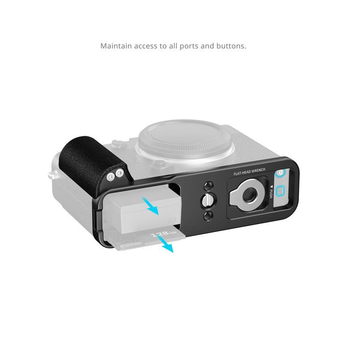 SmallRig L-Shaped Mount Plate with Silicone Handle for Fujifilm X-E5 Black 5448