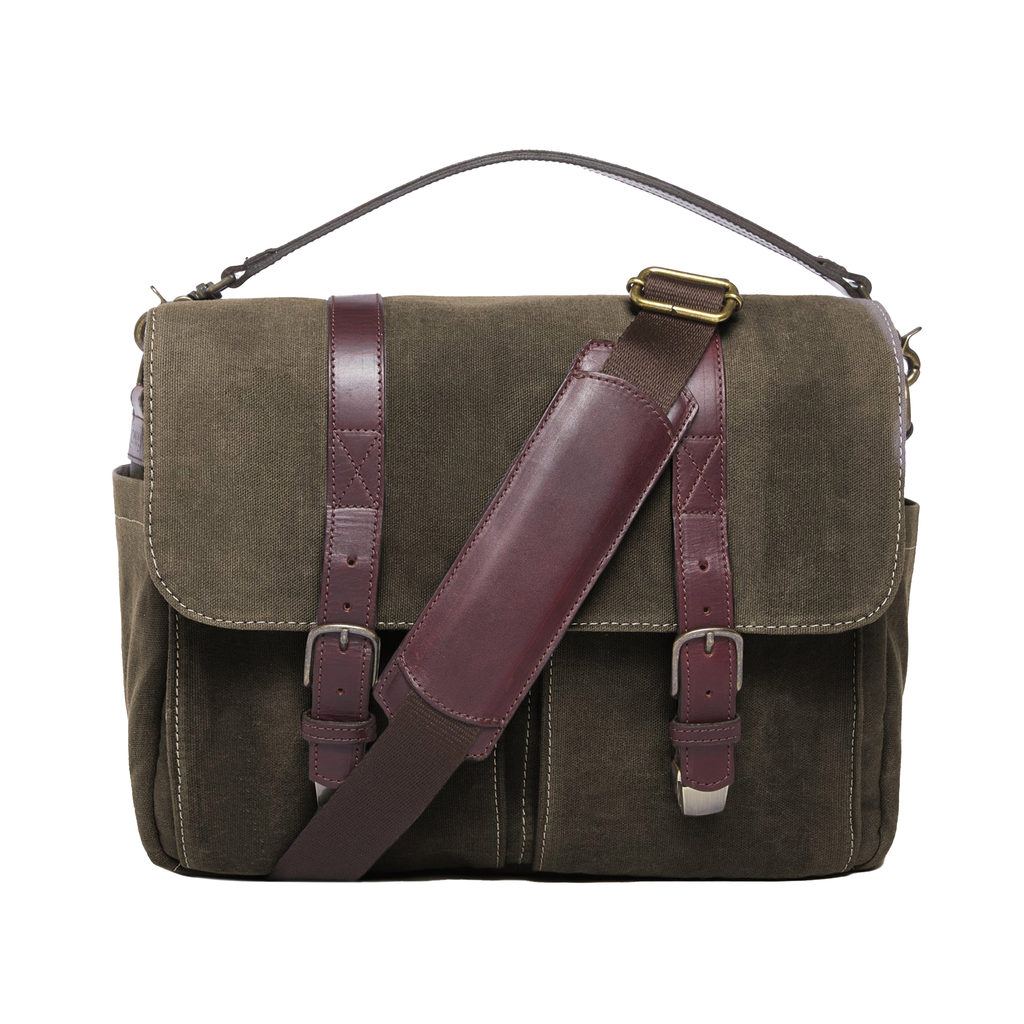 ONA Brixton Messenger Bag, Waxed Canvas - Olive — Glazer's Camera ONA Brixton Messenger Bag, Waxed Canvas - Olive — Glazer's Camera
