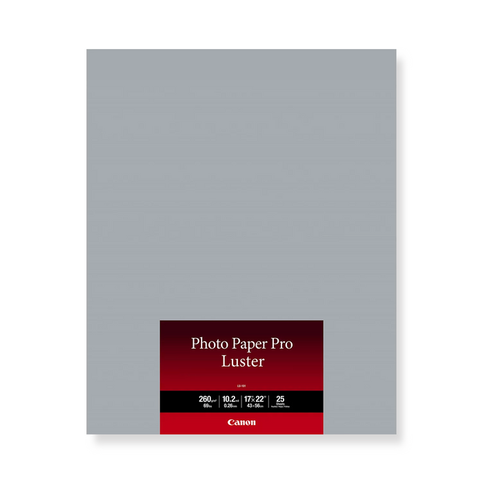 Canon Photo Paper Pro Luster Inkjet Paper, 17" x 22" - 25 Sheets