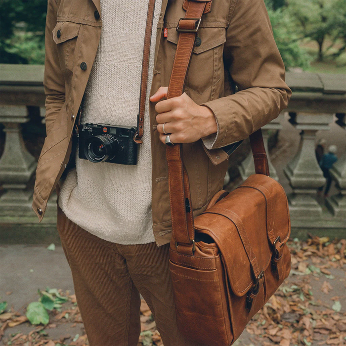 ONA Sevilla Leather Camera Strap, 40" - Antique Cognac