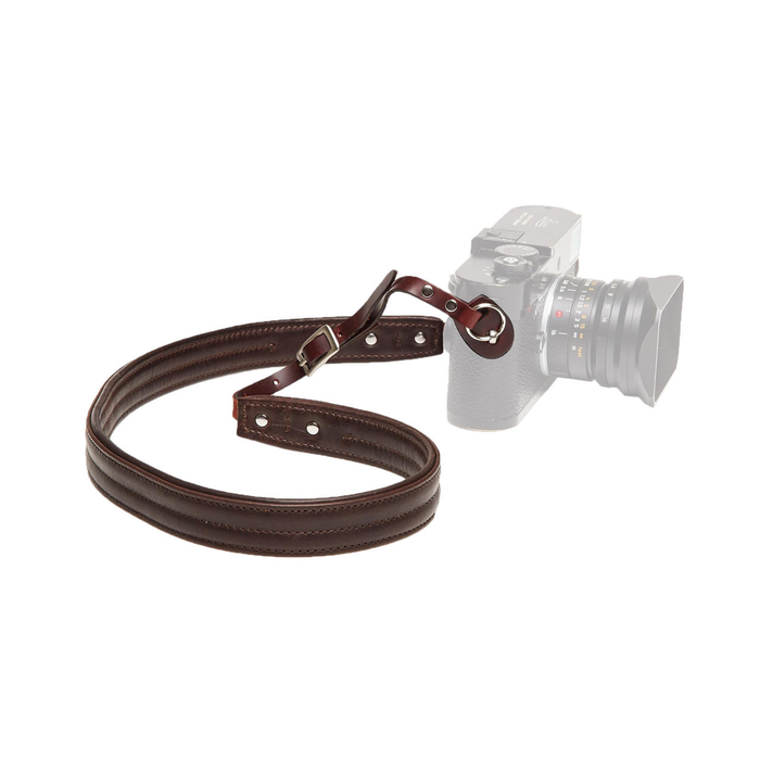 ONA Oslo Leather Camera Strap, 40-46" - Dark Truffle