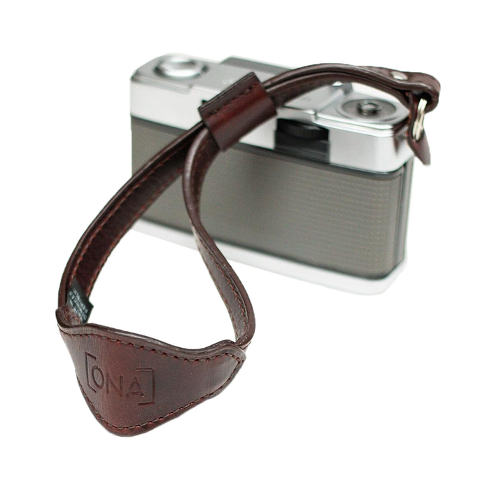 ONA Kyoto Leather Camera Wrist Strap - Root Beer