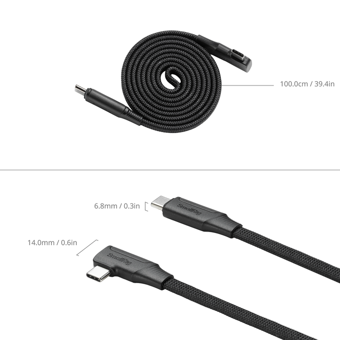 SmallRig USB-C Self-Coiling Charging Cable 60W 5611