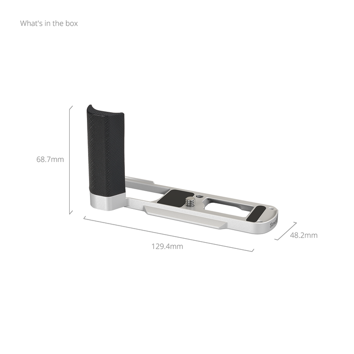 SmallRig L-Shaped Mount Plate with Silicone Handle for Panasonic LUMIX L10 5701 - Silver