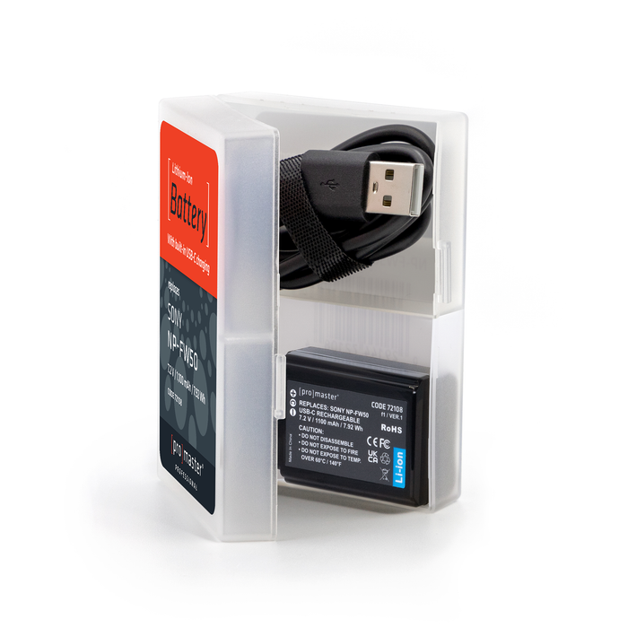 ProMaster Li-ion Battery for Sony NP-FW50 with USB-C Charging