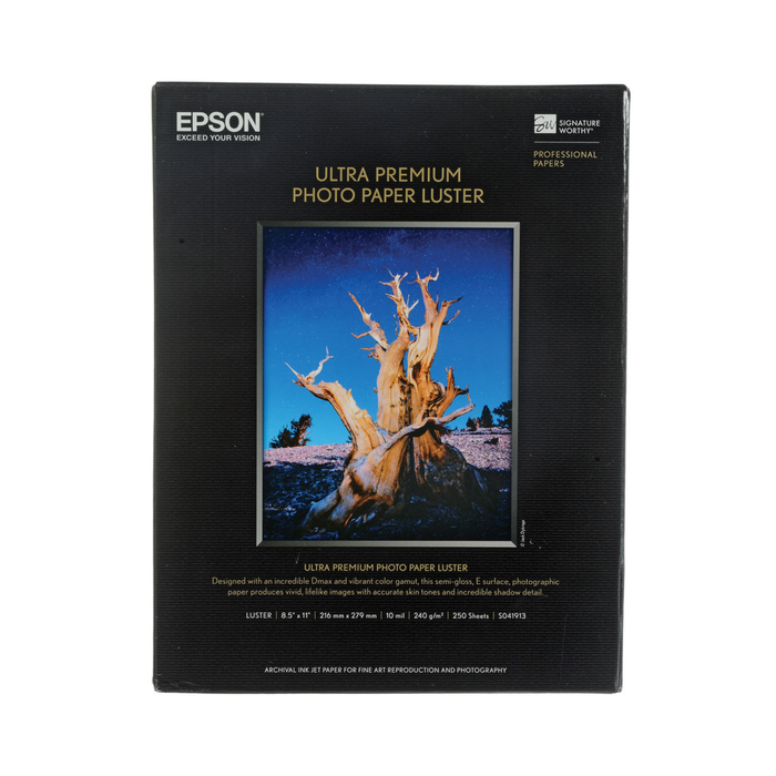 Epson Ultra Premium Luster Photo Paper, 8.5 x 11" - 250 Sheets