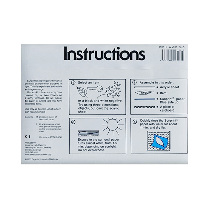 Super Sunprint Kit, 8 x 12” - 15 Sheets & 1 Acrylic Overlay