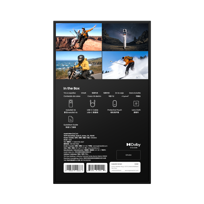 Insta360 X6 360° 8K Camera Essentials Bundle - Arctic White