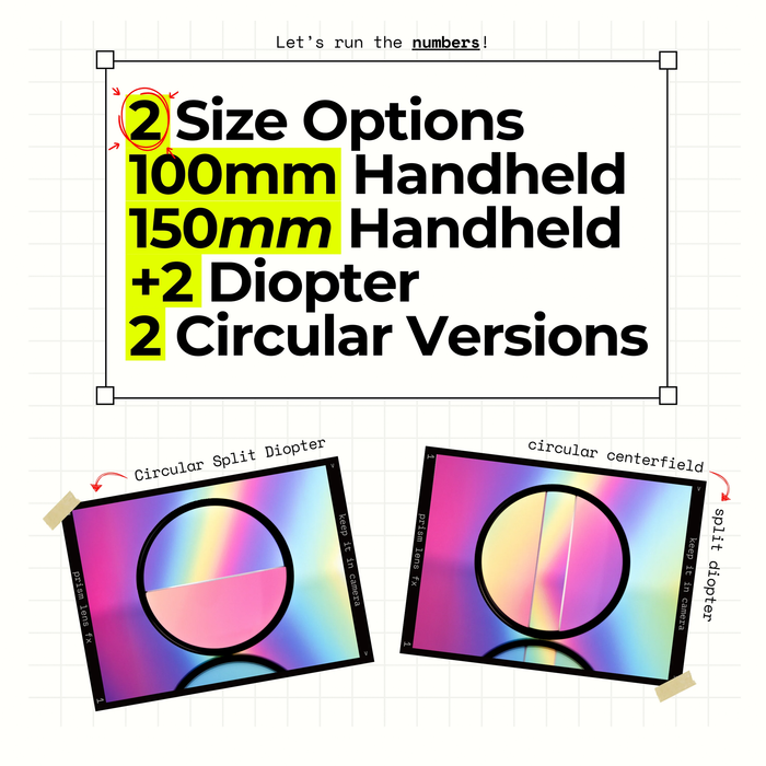 Prism Lens FX 150mm Handheld Split Diopter FX Filter