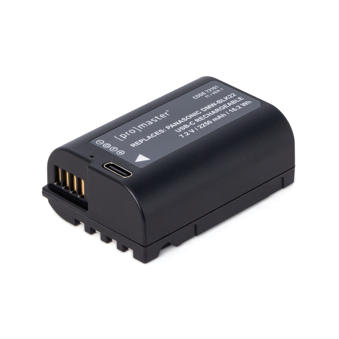 ProMaster Li-ion Battery for Panasonic DMW-BLK22 with USB-C Charging