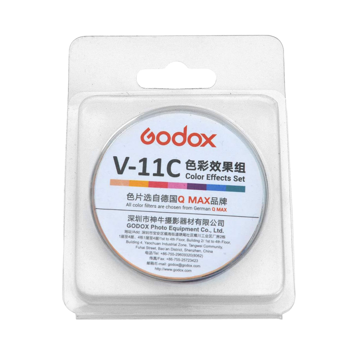 Godox V-11C Color Effects Filter Set for Round Flash Heads (15 Colored Gels / 30 Pieces)