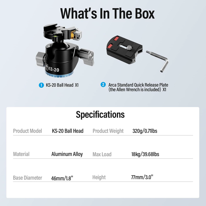 Sirui KS-20 Quick Release Ball Head
