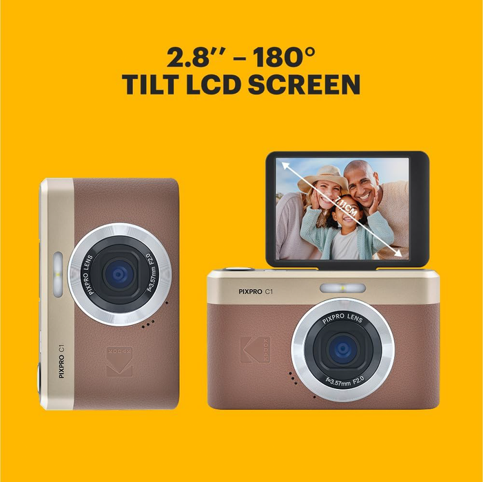 Kodak PIXPRO C1 Compact Digital Camera - Brown