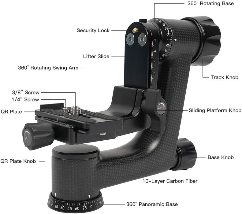 Sirui PH-10 Carbon Fiber Gimbal Head