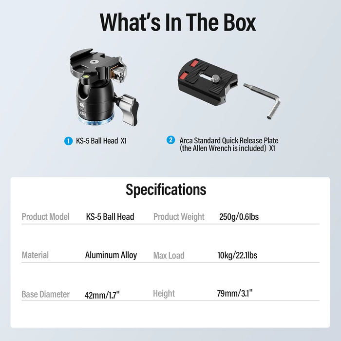 Sirui KS-5 Quick Release Ball Head