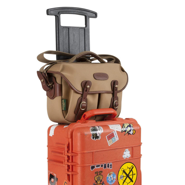 Billingham Hadley Small Pro Shoulder Bag, 3.5L - Burgundy Canvas / Chocolate Leather (Chocolate Lining)