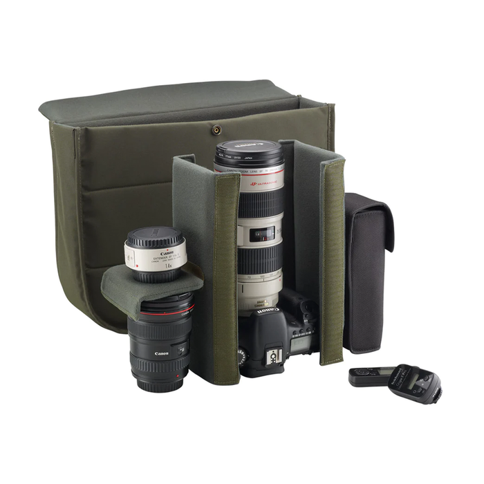 Billingham Hadley Large Shoulder Bag, 8L - Black FibreNyte / Black Leather (Olive Lining)