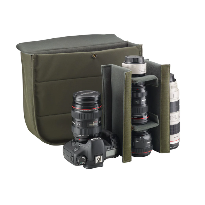 Billingham Hadley Large Shoulder Bag, 8L - Black FibreNyte / Black Leather (Olive Lining)