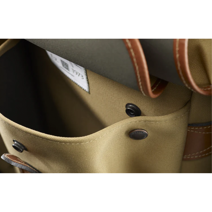 Billingham Hadley Large Shoulder Bag, 8L - Black FibreNyte / Black Leather (Olive Lining)